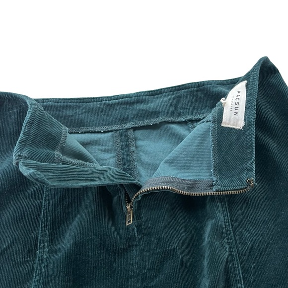 Pacsun Los Angeles Women’s Sz 28 Forest Green Soft Corduroy High Rise Mini Skirt - Picture 13 of 16
